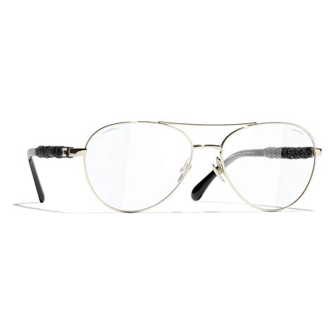 chanel glasses 3330h|Pilot Blue Light Glasses Metal & Calfskin Light Gold .